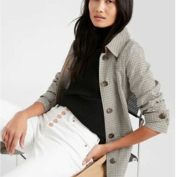 NWT Banana Republic High Rise Slim Button Fly Ankle White Denim Sz.29 MSRP $110​ - Picture 3 of 3